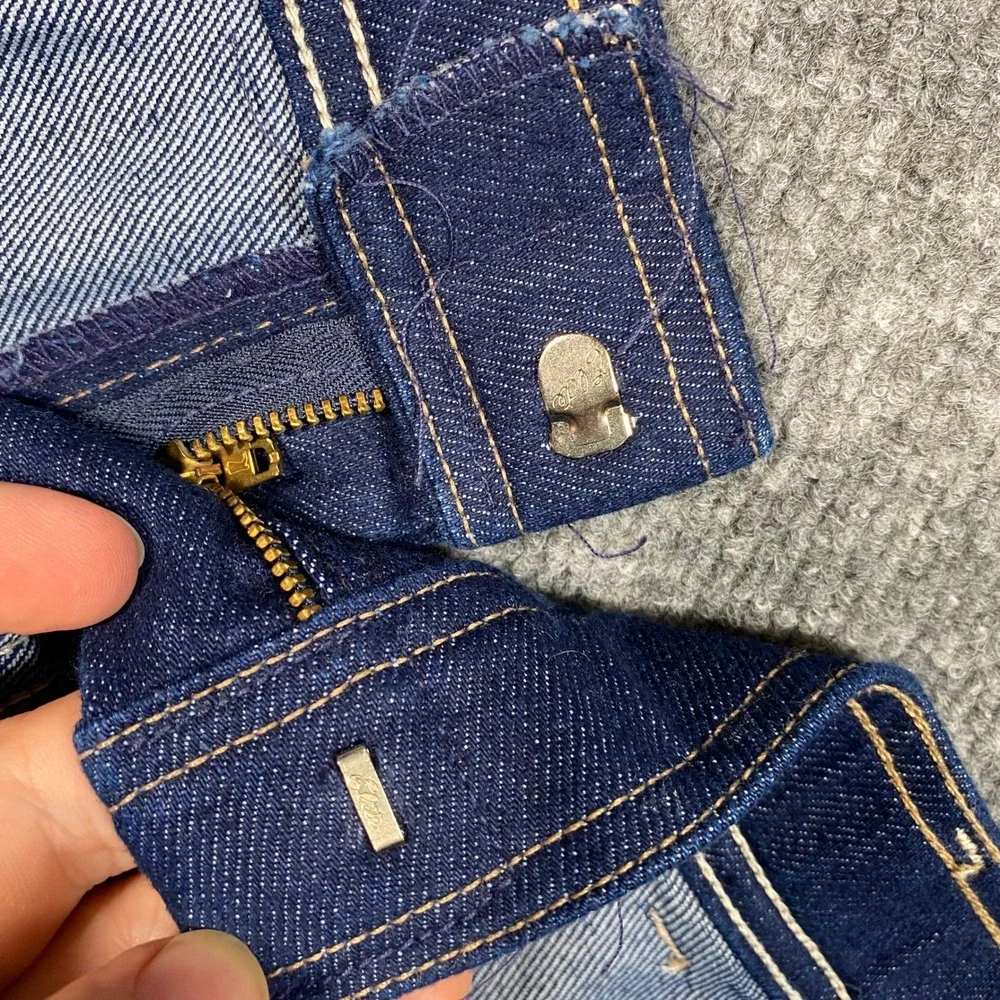 Vintage Wrangler Mens 42x32 Blue Straight‎ Leg Jeans Made in USA High Rise Denim
